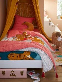 Couvre-lit EDEN INDIA Rose / Multicolore - Vertbaudet -Literie Bébé couvre lit eden india 2