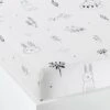 Drap Housse Bébé FORET MAGIQUE Blanc / Noir - Vertbaudet -Literie Bébé drap housse bebe foret magique