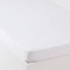 Drap-housse Enfant Jersey Extensible Blanc Blanc - Vertbaudet -Literie Bébé drap housse enfant jersey extensible blanc