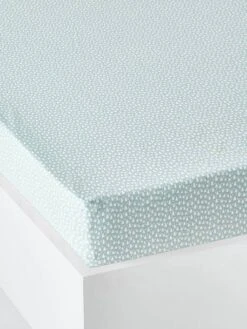 Drap-housse Enfant SUR LES RAILS Bleu - Vertbaudet