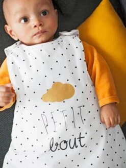 Gigoteuse Sans Manches PETIT BOUT Blanc Imprimé - Vertbaudet -Literie Bébé gigoteuse sans manches petit bout 2