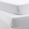 Lot De 2 Draps-housses Bébé BIO COLLECTION Blanc - Vertbaudet 1 Lot De 2 Draps-housses Bébé BIO COLLECTION Blanc - Vertbaudet -Literie Bébé lot de 2 draps housses bebe bio collection