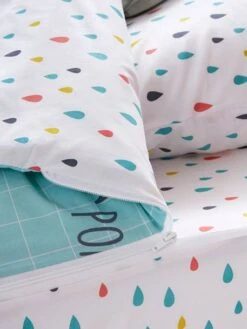 Parure Caradou "facile à Border" Avec Couette PIN PON PIN Bleu - Vertbaudet -Literie Bébé parure caradou facile a border avec couette pin pon pin 3