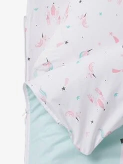 Parure Caradou "facile à Border" Sans Couette LICORNES MAGIQUES Rose - Vertbaudet -Literie Bébé parure caradou facile a border sans couette licornes magiques 2