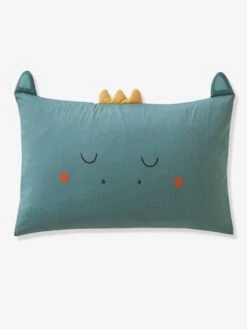 Parure Housse De Couette + Taie D'oreiller BIO* DRAGON Vert / écru - Vertbaudet -Literie Bébé parure housse de couette taie doreiller bio dragon 2