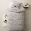Parure Housse De Couette + Taie D'oreiller BIO* KOALA Gris / écru - Vertbaudet -Literie Bébé parure housse de couette taie doreiller bio koala