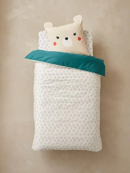 Parure Housse De Couette + Taie D'oreiller Enfant En Coton Bio* NATURE SAUVAGE Bleu - Vertbaudet 7 Parure Housse De Couette + Taie D'oreiller Enfant En Coton Bio* NATURE SAUVAGE Bleu - Vertbaudet – Image 5