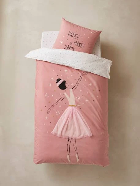 Parure Housse De Couette + Taie D'oreiller Enfant ENTRECHAT Rose - Vertbaudet 4 Parure Housse De Couette + Taie D'oreiller Enfant ENTRECHAT Rose - Vertbaudet – Image 2