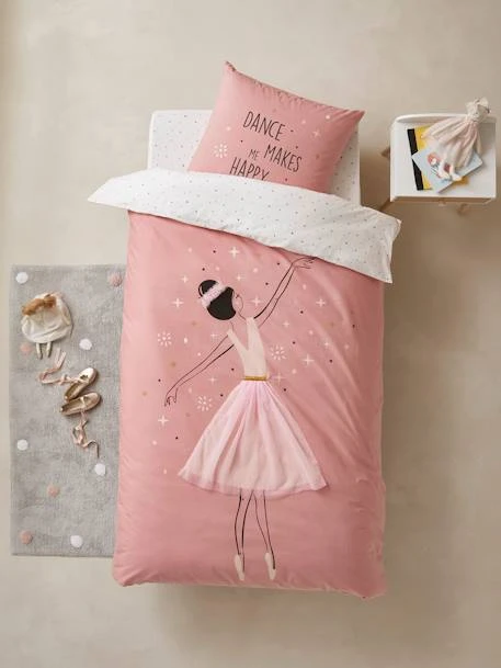 Parure Housse De Couette + Taie D'oreiller Enfant ENTRECHAT Rose - Vertbaudet 3 Parure Housse De Couette + Taie D'oreiller Enfant ENTRECHAT Rose - Vertbaudet