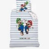 Parure Housse De Couette + Taie D'oreiller Enfant Mario® Blanc Animé - Super Mario -Literie Bébé parure housse de couette taie doreiller enfant mario