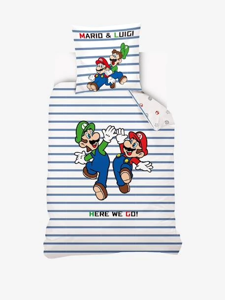 Parure Housse De Couette + Taie D'oreiller Enfant Mario® Blanc Animé - Super Mario 3 Parure Housse De Couette + Taie D'oreiller Enfant Mario® Blanc Animé - Super Mario