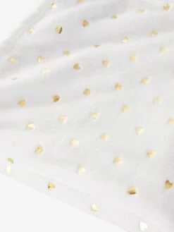 Plaid Enfant Motifs Dorés écru / Coeurs Dorés - Vertbaudet -Literie Bébé plaid enfant motifs dores 2