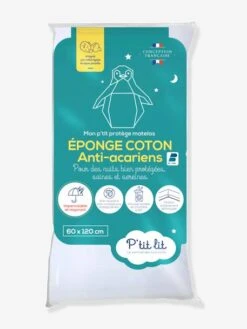 Protège Matelas Imperméable éponge Anti-acariens Bi Ome 60x120 Cm P'TIT LIT Blanc - P'tit Lit